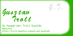 gusztav troll business card